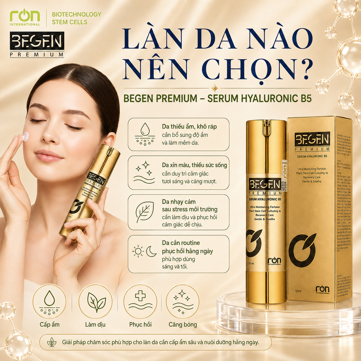 Tinh Chất Dưỡng Ẩm B5 Begen Premium